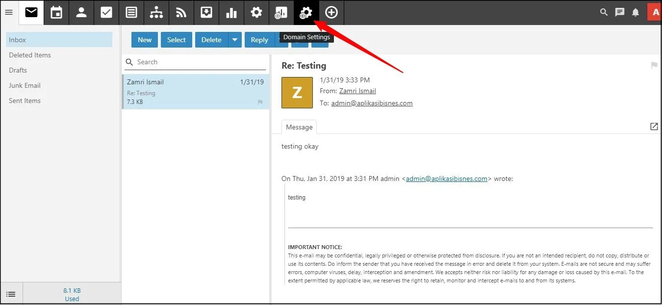 Ikon Domain Settings
