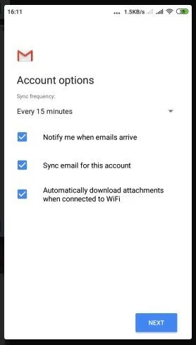 Account options