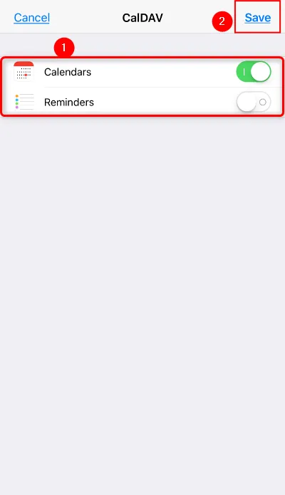 Hidupkan Calendars dan Reminders